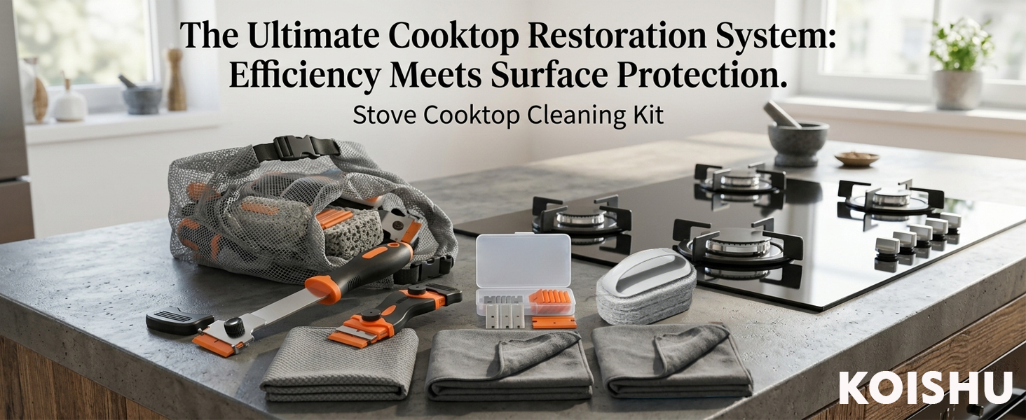 glass stove top cleaner kit