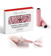 MelodySusie 50 Pcs Nail Drill Bits Super Long Small Sanding Bands for 3.1mm Mandrel Bit, 180 Fine...
