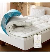 Bedsure 2-in-1 Mattress Topper, 5 Inch Memory Foam Mattress Topper Queen, 3 Inch Memory Foam + 2 ...