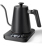 AGORVIO Gooseneck Electric Kettle, ±1°F Precision Control, 24H Keep Warm, Smart Altitude Adjustme...