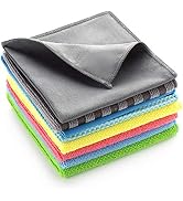 Microfiber Cleaning Cloths Combo, Highly Absorbent Kitchen Towels Set, Reusable Softer Cloth for ...