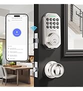 VCHOO Keyless Entry Door Lock Set WiFi Smart App Control Door Lock for Front Door Keypad Deadbolt...