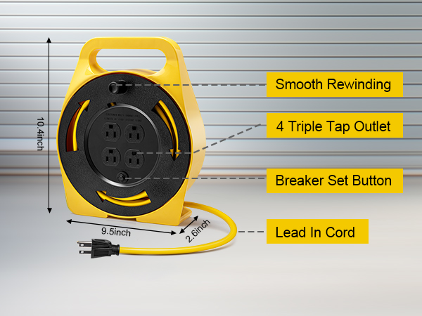 S+25FT Retractable Hand Wind Cord Reel-m2
