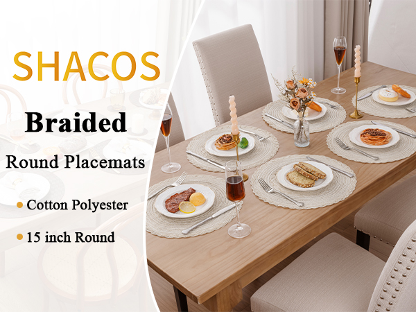 ivory off white placemats round braided placemats place mats for home kitchen dining table