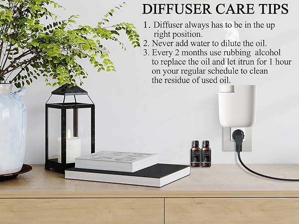 Waterless Diffuser for Essential Oil, Plug in Wall Scent Diffuser for Home