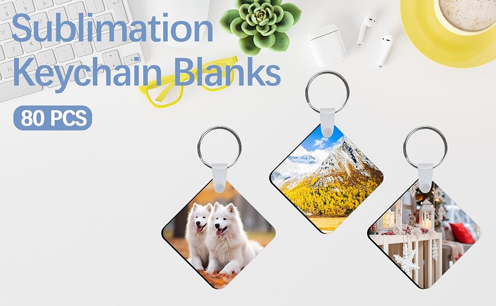80 pcs sublimation keychains blanks bulk
