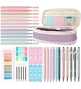 39PCS Aesthetic School Supplies with Cute Pencil Case, 5X Ballpoint Pens with Stylus Tip, 12X Pas...