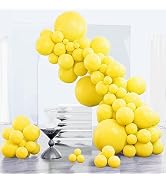 PartyWoo Yellow Balloons, 85 pcs Matte Yellow Balloons Different Sizes Pack of 18 Inch 12 Inch 10...