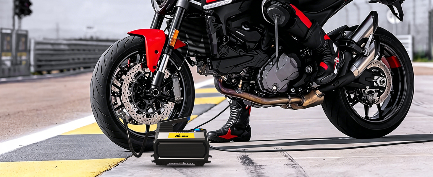 Nilight portable tire inflator with digital pressure gauge