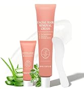 Facial Hair Removal Cream for Women, Painless & Gentle At-Home Depilatory Cream for Upper Lip, Ch...