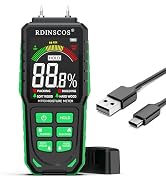 Rechargeable Moisture Meter for Wood, Drywall & Flooring – Pin-Type Moisture Detector with Replac...