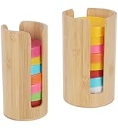 2 PCS Mason Jar Lid Organizer Vertical Mason Jar Lid Storage Bamboo Tumbler Lid Holder Cup Lid Or...