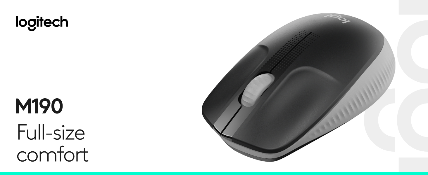 M190 Full Size Ambidextrous Mouse