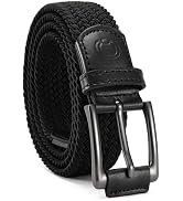 CHAOREN Mens Stretch Belt - 1 3/8" Elastic Braided Golf Belt for Men - Stretchy Web Fit Summer Ca...