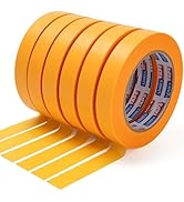 ADHES Orange Washi Masking Tape, 0.7in x 60yds x 6rolls, Paint & Surface Protection Tape, Easy Te...