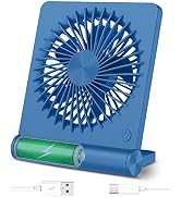 Tevelecin Desk Fan Battery Operated, 2000mAh 180°Foldable Portable Personal Fan, Strong Wind, Ult...