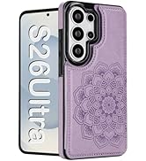 PASNEW Wallet Case for Samsung Galaxy S26 Ultra Flower Leather,S26 Ultra with Card Holder Magneti...