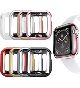 Watch Case Frame Cover Applicable with Apple Watch Bumper 44mm 8 Pack Soft TPU Ultra-Slim Protect...