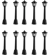 SelHeng 10PCS Mini Street Light Model Railway Train Lamp Miniature Plastic Village Pathway Lanter...