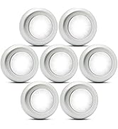 LEDBROS Tap Light Push Lights, 7 Pack Wireless Under Cabinet Lights Touch Lights Push Button Ligh...