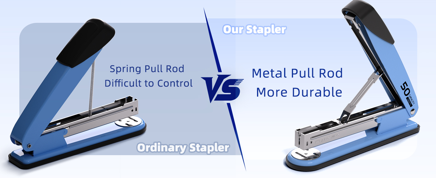 Compared with traditional staplers, the metal rods are more durable