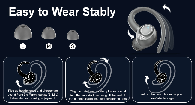 bluetooth headphones in ear headphones wireless headphone noise canceling earbuds waterproof earbuds
