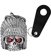 Motorcycle Bell for Bikers Women Men with Hanger, Biker Bell for Riders, Riding Bell for Good Luc...