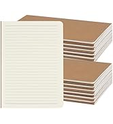 ZCZN 24 Pack A5 Kraft Notebooks Bulk, 8.15x5.5 Inches Lined Paper Journaling Notebooks, Notebooks...