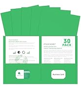 Two Pocket Folders, PANDRI 30 Pack 2 Pocket Folders, Letter Size Paper File Folder for School Off...