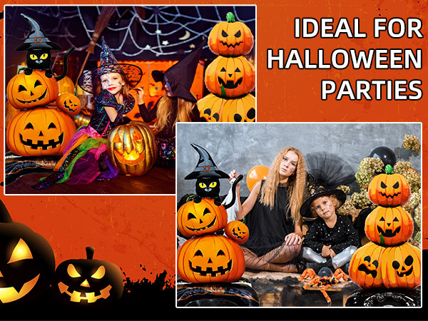 2 Pieces Large Halloween Pumpkin Foil Balloons