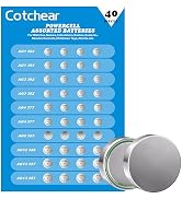 Cotchear 40pcs Alkaline Cell Batteries Assorted 1.5 Volt AG1/LR621 AG3/LR41 AG4/LR626 AG5/LR754 A...