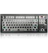 ZUOYA GMK87 TKL Mechanical Keyboard Kit with TFT Screen&Knob,BT5.0/2.4Ghz/Type C Tri Mode Barebon...