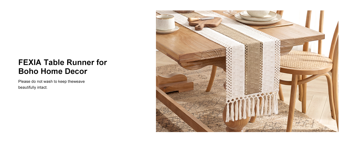macrame table runner