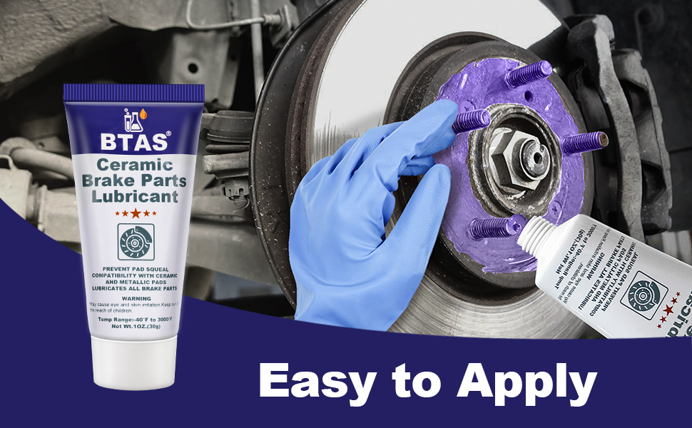 BTAS Ceramic Brake Pad Cailper Pin Lubricant Parts Synthetic Assembly Lube Grease Anti Sseize Squeak