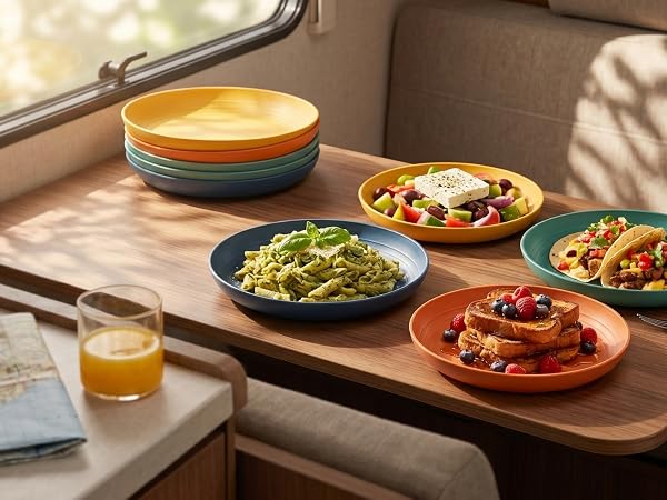appetizer plates rv plates apartment essentials outdoor plate set rv dishes plastic plates for party