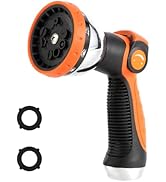 AnyEasy Garden Water Hose Nozzle Metal Heavy Duty Sprayer Thumb Control with 10 Spray Modes Suita...