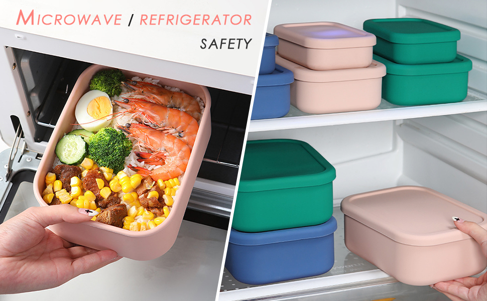 Silicone food storage containers lunch box boxes container with lids set