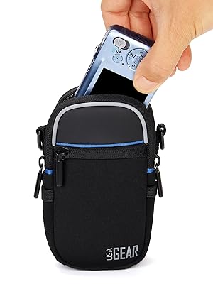 Compact Camera Bag by USA Gear with Rain Cover and Shoulder Sling Strap