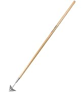 Berry&Bird Triangle Hoe, 60'' Winged Weeder Hoe with Long Wood Handle, Gardener Stainless Steel W...