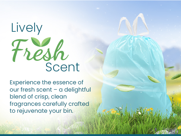 Lively Fresh Scent - Experience the essence of our fresh scent, crafted to rejuvenate your bin