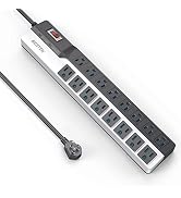 BESTEK 16-Outlet Power Strip Surge Protector with 15A 1875W 6 Feet Long Power Cords, 500Joules,Wi...