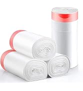 Small Trash Bag - 2.6 Drawstring Garbage Bags Bathroom Trash can Liners 10 Liters for Bedroom Bat...