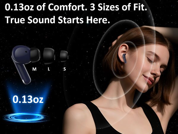 Wireless Earbuds Bluetooth 5.4, 6 Mic ENC Noise Cancelling Clear Call, in Ear Buds