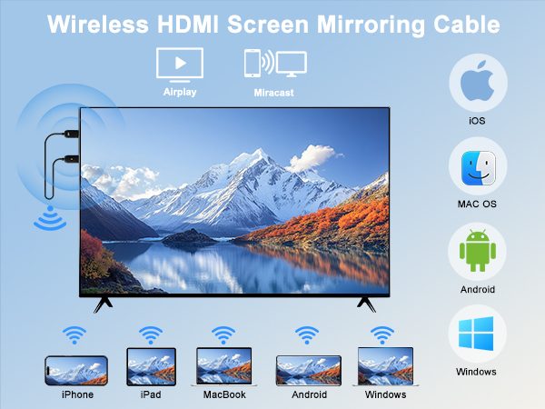 Wireless hdmi screen mirroring cable