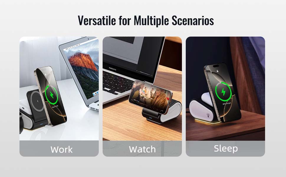 Space-saving charging station for desk Over-temperature protection charger Printer-style organizer