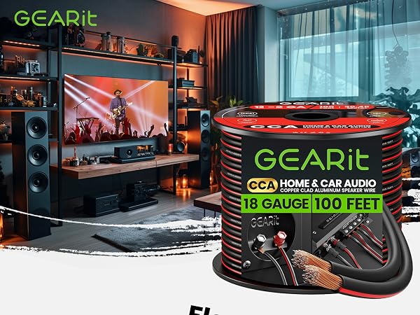 speaker wire 18 gauge 100 ft