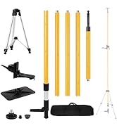 Telescoping Laser Level Pole with Tripod, 12Ft/3.7M Laser Level Stand, Includes 1/4