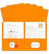 Two Pocket Folders, PANDRI 30 Pack 2 Pocket Folders, Letter Size Paper File Folder for School Off...
