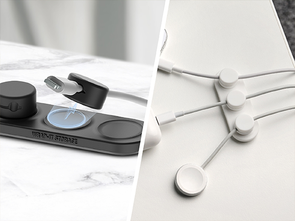 cable clips stay attached to the cord and are easily moved around if needed