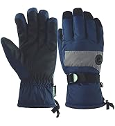 HighLoong Kids Waterproof Ski Snowboard Gloves Breathable Thinsulate Lined Winter Cold Weather Gl...